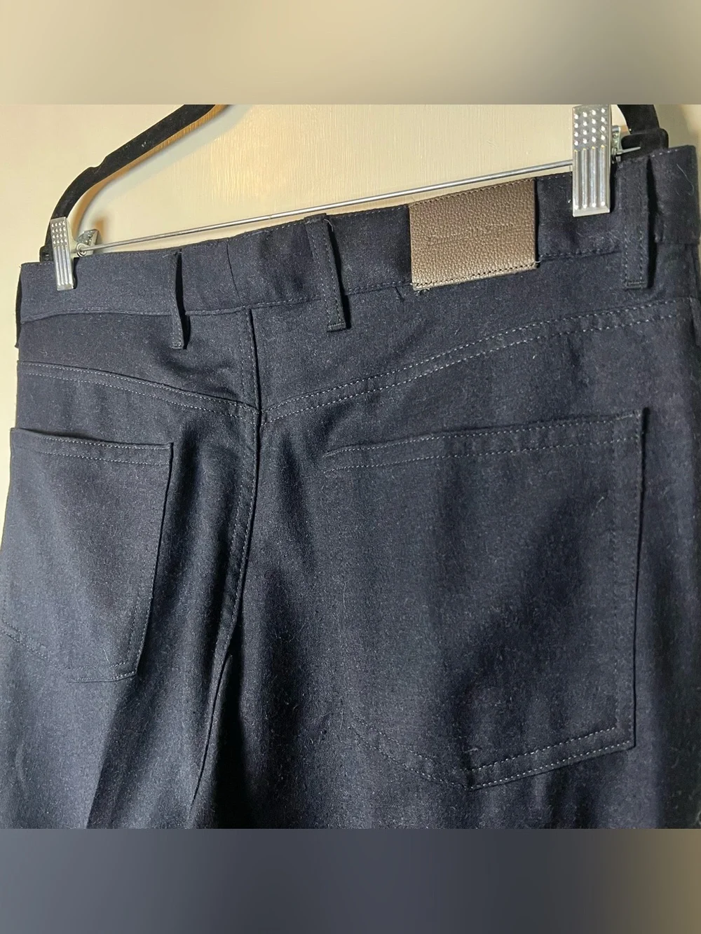 Ermenegildo Zegna Navy Blue Wool 5 Pocket Jean Cut Chinos Mens Sz 38